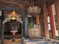De preekstoel in de staafkerk