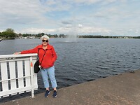 Hanny in Mora aan het Siljanmeer