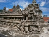 Model van Angkor Wat in Cambodja in het Koninklijk Paleis.