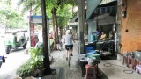 Fietsen over het trottoir
