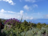 Het uitzicht met in de verte El Hierro