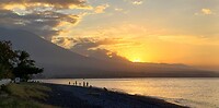 De llaatste zonsondergang die we zien op Amed.