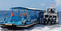 De speedboot naar Nesu Lembongan.