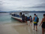 De boot op naar Gili Meno, voor een dagtripje.