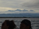 Uitzicht op de bergen van Lombok.