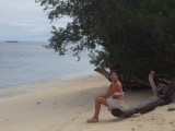 Wit strand.