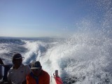 we hadden nog aardige golven onderweg..