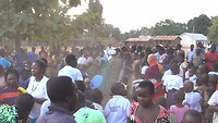 Ontvangst bij parochie Kalengakero