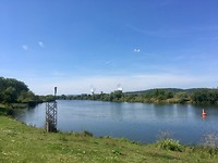 Uitzicht op de kerncentrale van Cattenom
