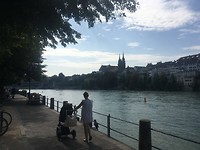 Zicht op binnenstad Basel