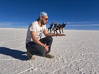 Fotosessie op de zoutvlakte