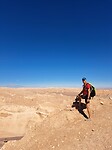 Wandelen naar mirador in Valle de la Luna