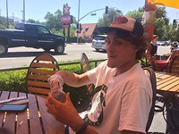 Paul enjoying some Stroopwafels