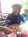 Pizza at Wrightwood just prior to Climbing the Acorn Trail of Death