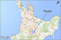 Kaart waar Taupo ligt