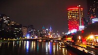 Melbourne, Australië by night
