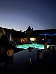 Dining by the pool