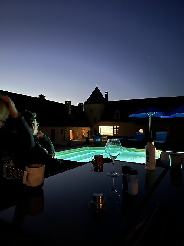 Dining by the pool