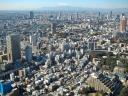 Tokyo met Mt Fuji in de verte vanaf Tokyo tower