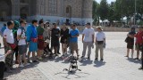 Japanse filmploeg met drone
