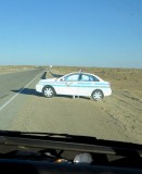 Politieauto van karton