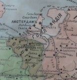 Midden Siberie. Museum in Barnaul. Kaart van Nederland 1914.