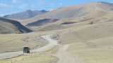 Ulgi-Khovd: auto op piste.