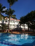 Ons hotel bij de grens met Laos.