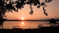 Zonsondergang in Yaxha