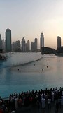 De fontein voor de Burj Khalifa.