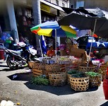 De markt buiten