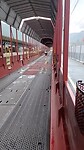 Als eerste de trein op.