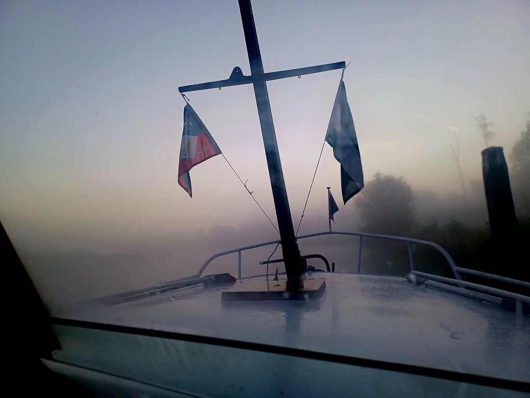 En we beginnen de dag met een beetje mist.