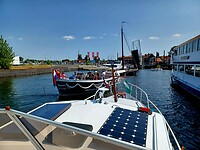 File voor de brug in Harderwijk.