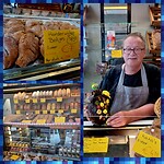 Bij het kleine bakkerswinkeltje.