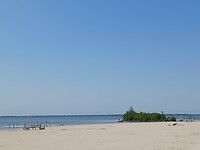 Het stadsstrand.