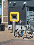 Vanaf het terras kunnen we ons vervoermiddel in de gaten houden.