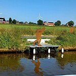 Leuk item in cortentstaal op de elfstedenroute.