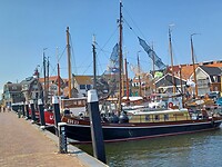Mooi gezicht die kleine vissersboten.