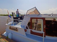 Even overleggen met een andere schipper.