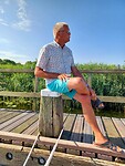 Wachten bij de 2de sluis bij Lemmer.