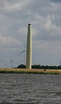 Afgebroken windmolen bij Zeewolde.