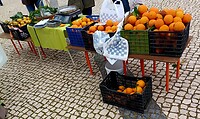 Veel fruit, honing en kaas op de markt