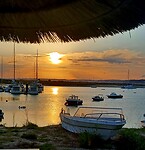 De dag afronden in de haven van Alvor