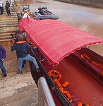 We zijn in Silves en de zwemvesten kunnen even af.