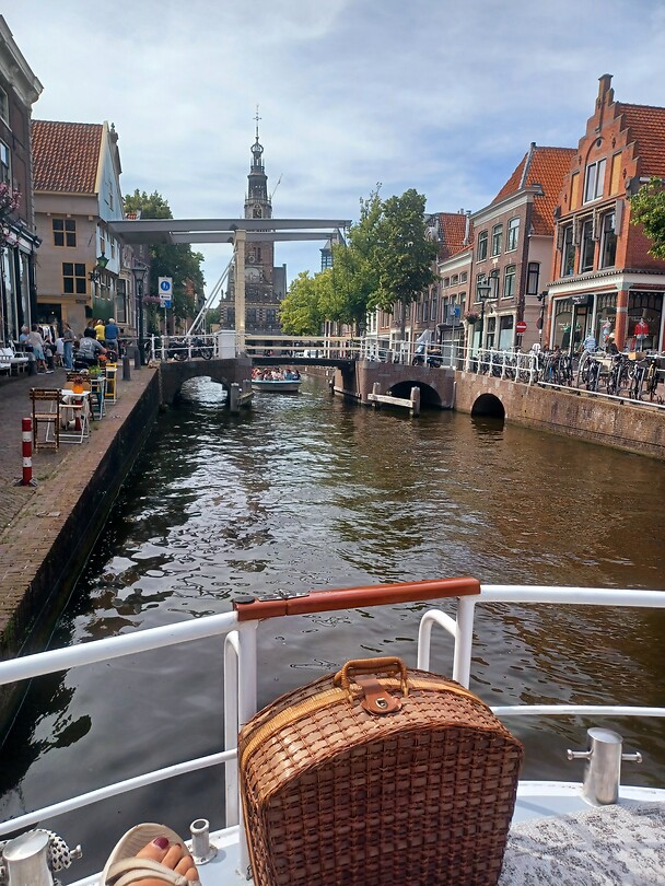 We liggen als laatste in de binnenhaven. Met mooi uitzicht.