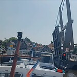 Het werd even chaos toen we onder de brug door moesten