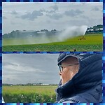 Door de harde wind kregen we toch nog een 'regendouche' van de sproeier