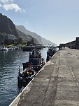 Vissers keerden net terug in de haven van Calheta