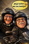Vrolijk op de motor